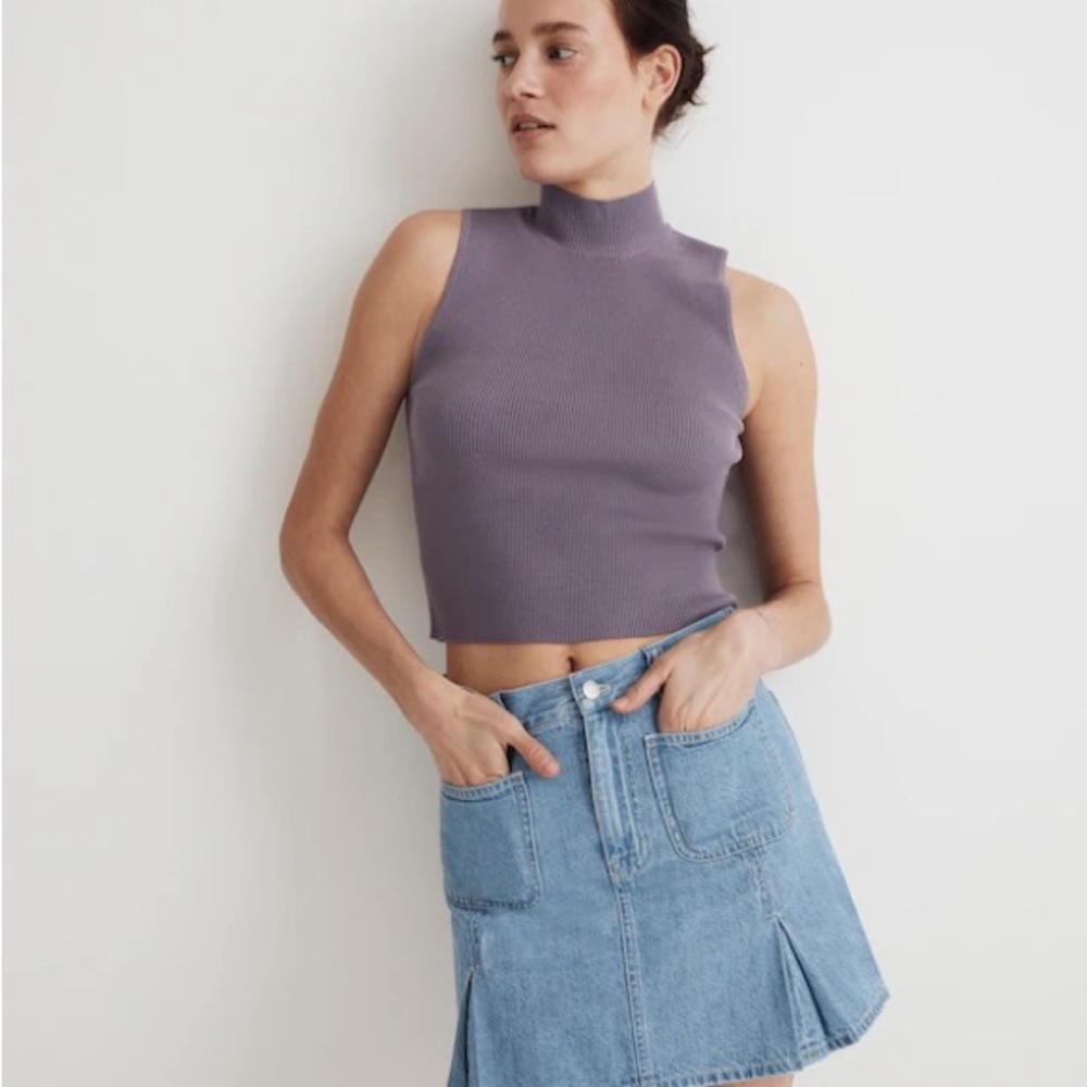Madewell The Signature Knit Mockneck Sweater Tank